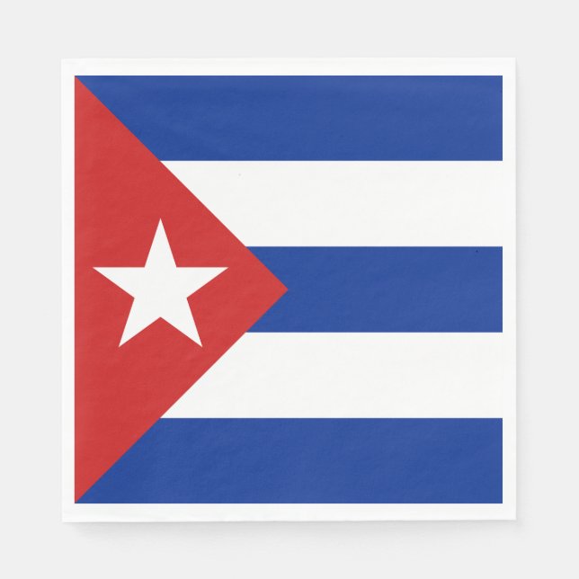 Servilleta De Papel Bandera de Cuba (Anverso)