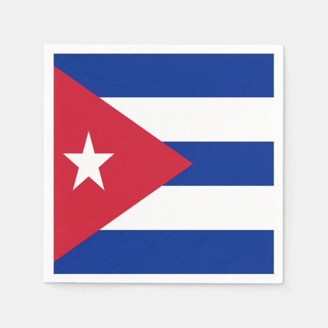 Servilleta De Papel Bandera de Cuba (Anverso)