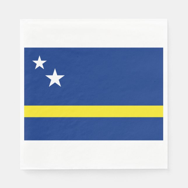 Servilleta De Papel Bandera de Curazao (Anverso)
