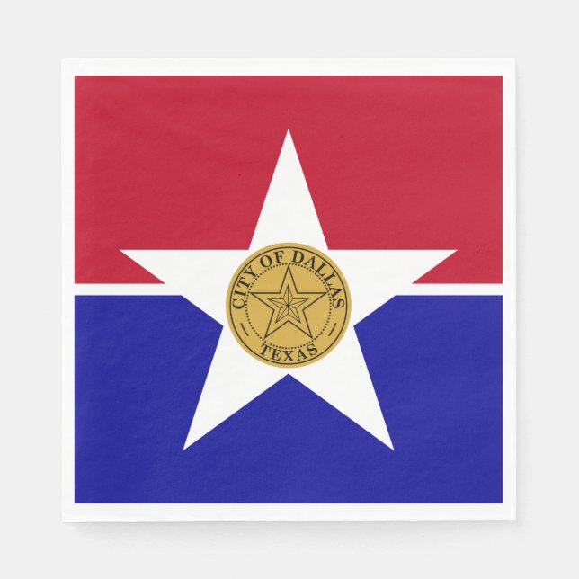 Servilleta De Papel Bandera de Dallas (Texas) (Anverso)