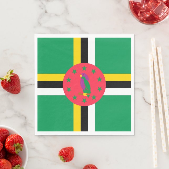 Servilleta De Papel Bandera de Dominica (In situ)