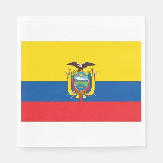 Servilleta De Papel Bandera de Ecuador (Anverso)