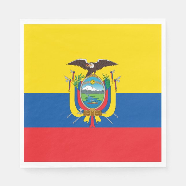 Servilleta De Papel Bandera de Ecuador (Anverso)