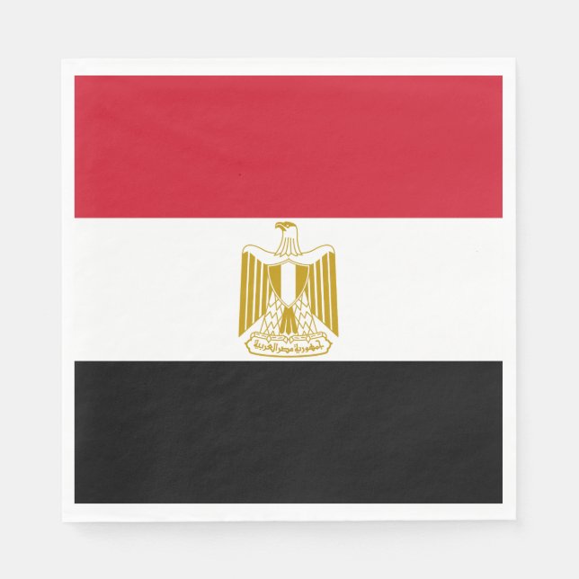 Servilleta De Papel Bandera de Egipto (Anverso)