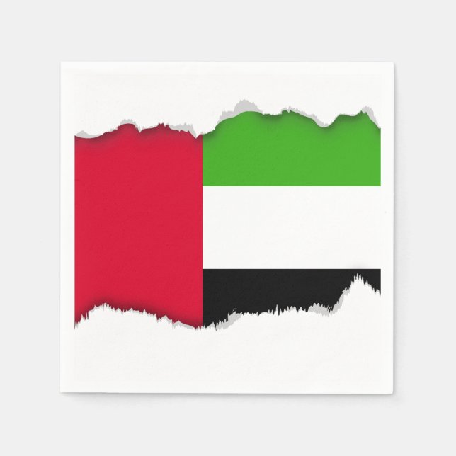 Servilleta De Papel Bandera de Emiratos Árabes Unidos (Anverso)