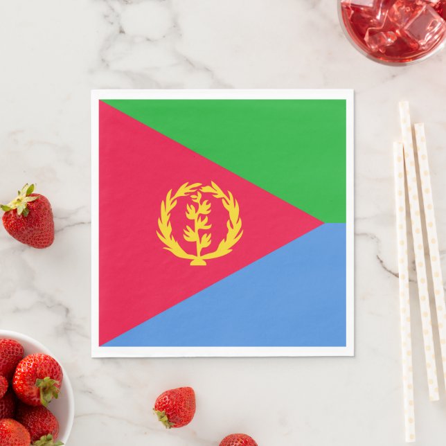 Servilleta De Papel Bandera de Eritrea (In situ)