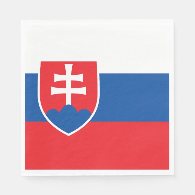 Servilleta De Papel Bandera de Eslovaquia (Anverso)