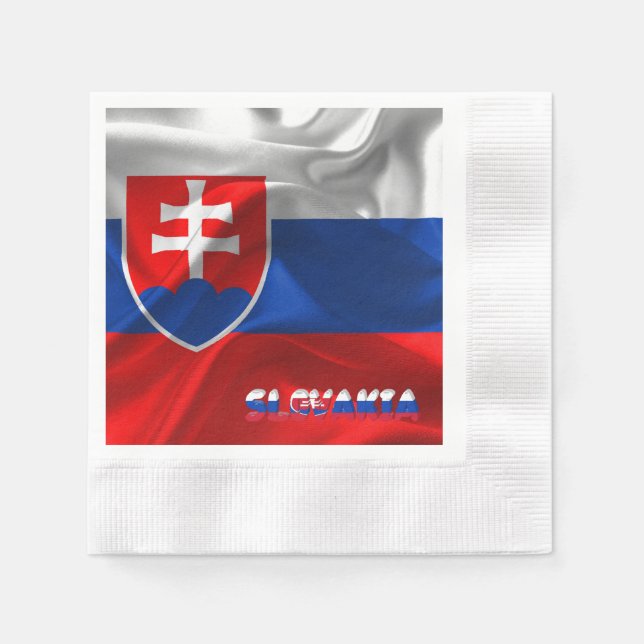 Servilleta De Papel Bandera de Eslovaquia (Anverso)