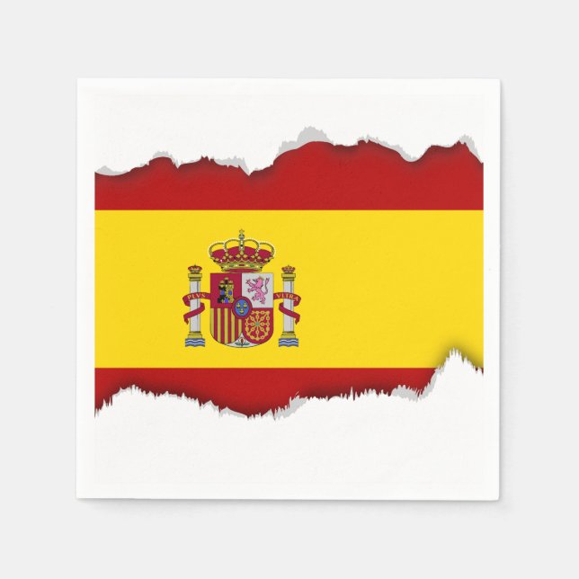Servilleta De Papel Bandera de España (Anverso)