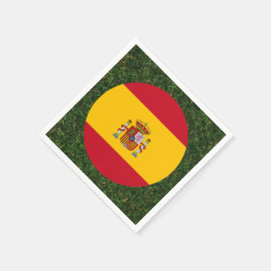 Servilleta De Papel Bandera de España en hierba