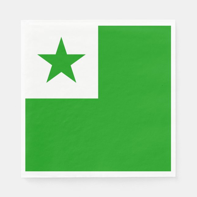 Servilleta De Papel Bandera de esperanto (Anverso)