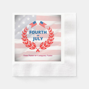 Servilleta De Papel Bandera de Estados Unidos inspirada en el 4 de jul