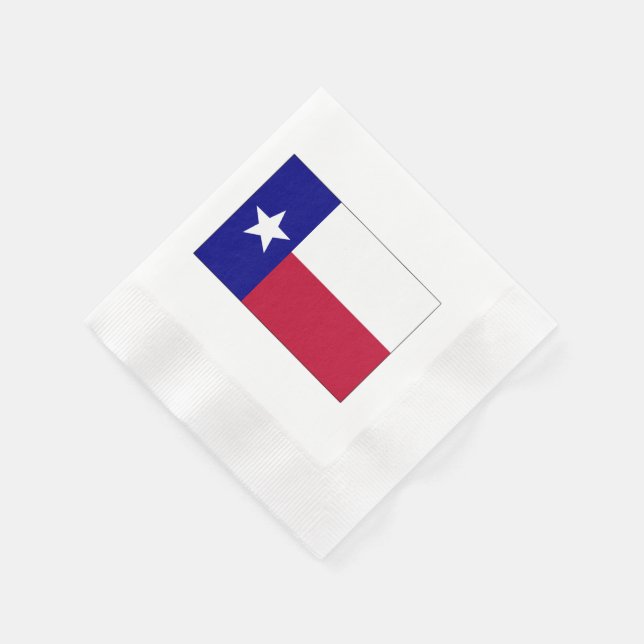Servilleta De Papel Bandera de estrella solitaria de Texas (Borde)