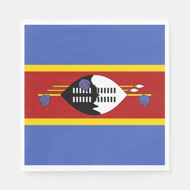 Servilleta De Papel Bandera de Eswatini (Anverso)