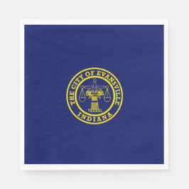 Servilleta De Papel Bandera de Evansville (Indiana)