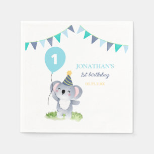 Servilleta De Papel Bandera de fiesta de globo de koala bebé Cumpleaño
