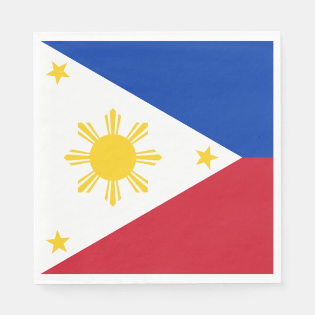 Servilleta De Papel Bandera de Filipinas (Anverso)