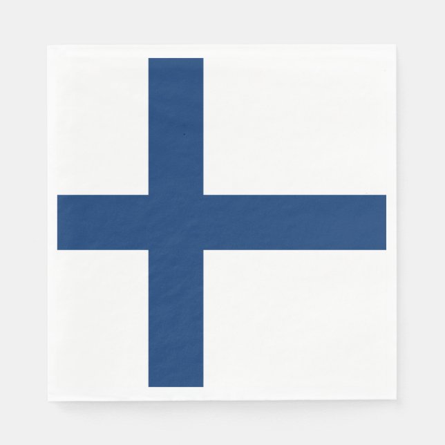 Servilleta De Papel Bandera de Finlandia (Anverso)
