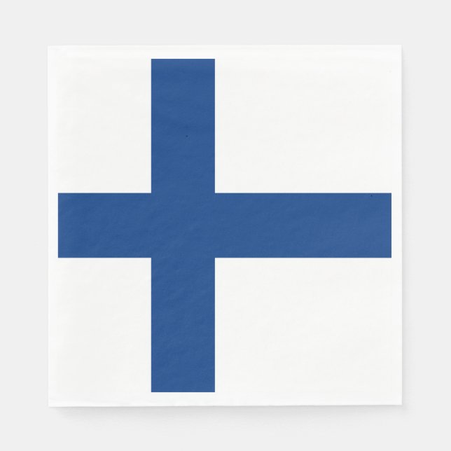 Servilleta De Papel Bandera de Finlandia (Anverso)