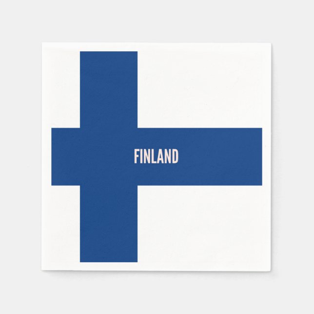 Servilleta De Papel Bandera de Finlandia (Anverso)