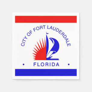 Servilleta De Papel Bandera de Fort Lauderdale, Florida