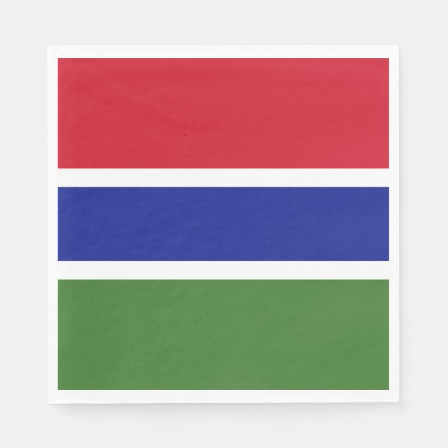 Servilleta De Papel Bandera de Gambia (Anverso)