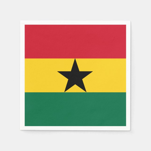 Servilleta De Papel Bandera de Ghana (Anverso)