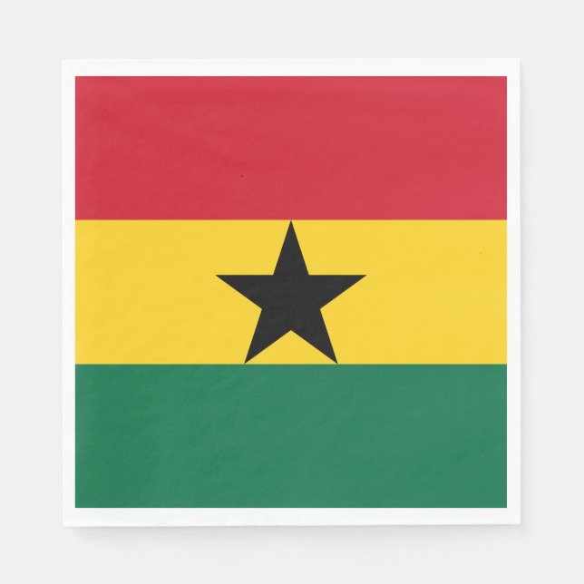 Servilleta De Papel Bandera de Ghana (Anverso)