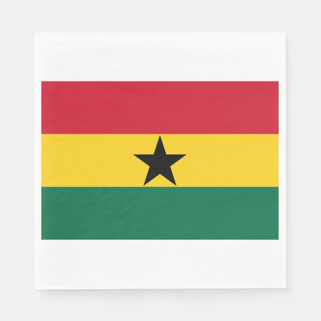 Servilleta De Papel Bandera de Ghana (Anverso)