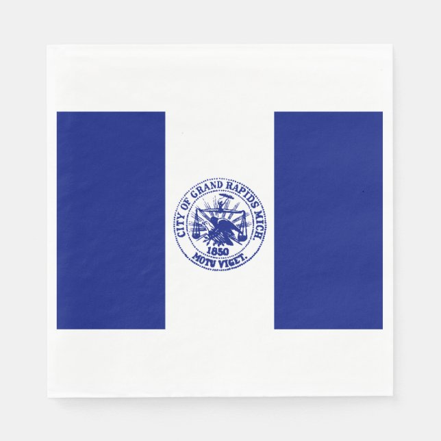 Servilleta De Papel Bandera de Grand Rapids (Michigan City) (Anverso)