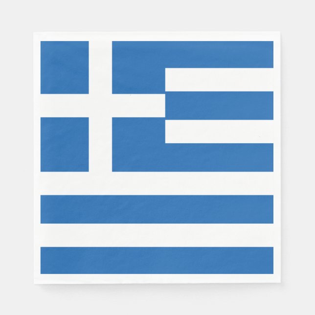 Servilleta De Papel Bandera de Grecia (Anverso)