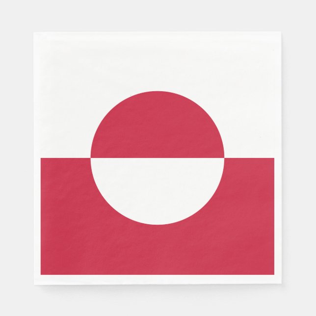 Servilleta De Papel Bandera de Groenlandia (Anverso)
