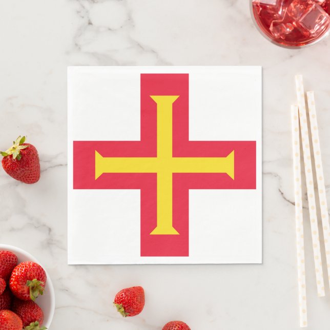 Servilleta De Papel Bandera de Guernsey (In situ)