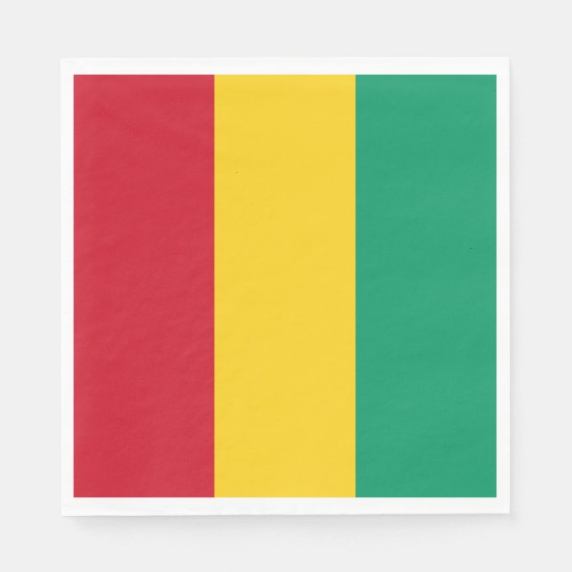 Servilleta De Papel Bandera de Guinea (Anverso)