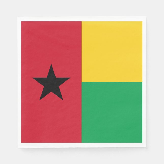 Servilleta De Papel Bandera de Guinea Bissau (Anverso)