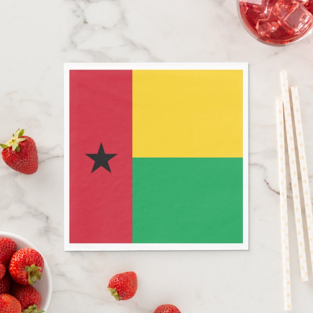 Servilleta De Papel Bandera de Guinea-Bissau (In situ)