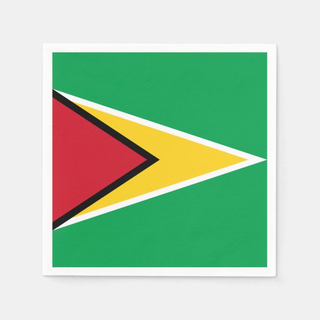 Servilleta De Papel Bandera de Guyana (Anverso)
