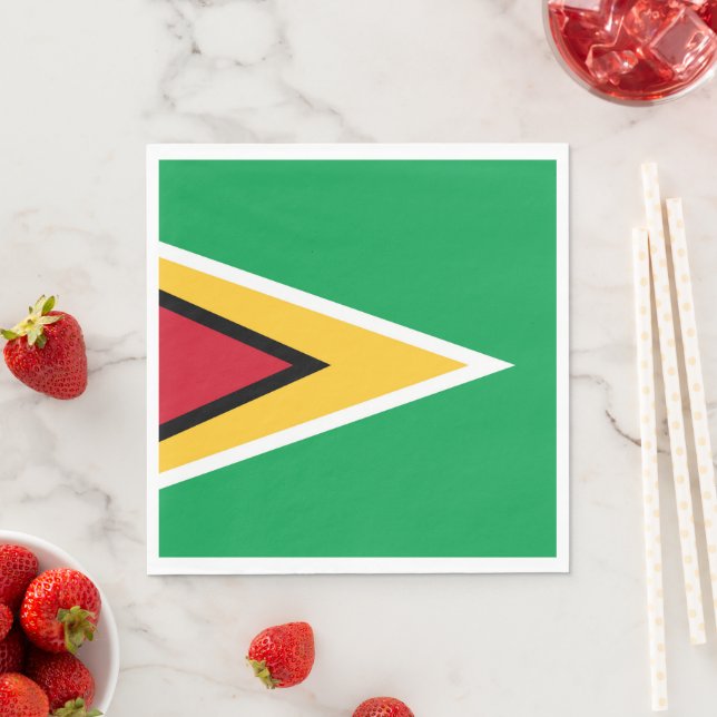 Servilleta De Papel Bandera de Guyana (In situ)