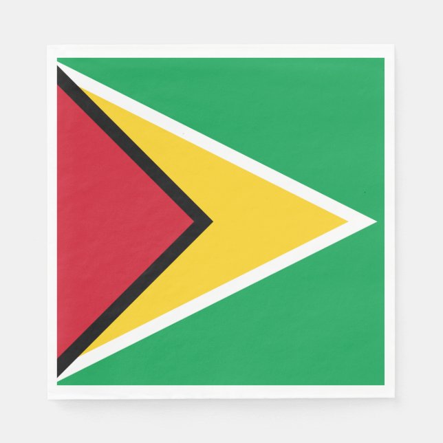 Servilleta De Papel Bandera de Guyana (Anverso)