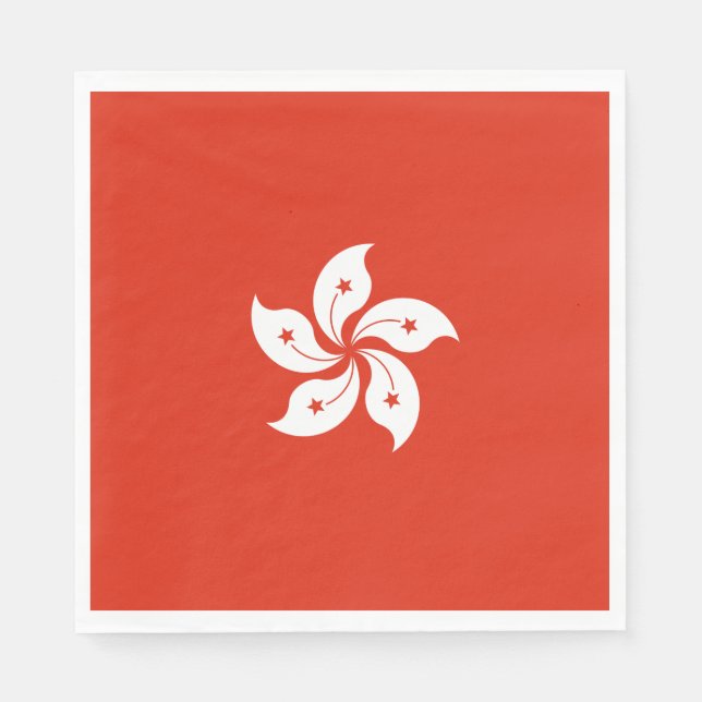 Servilleta De Papel Bandera de Hong Kong (Anverso)