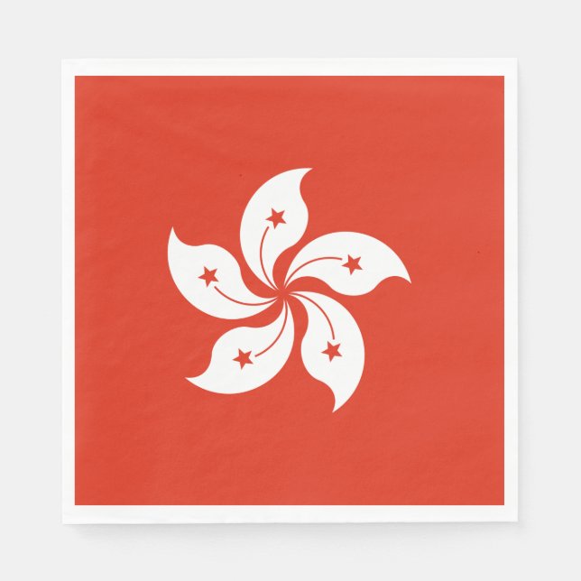 Servilleta De Papel Bandera de Hong Kong (Anverso)