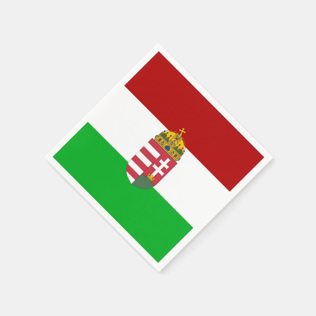 Servilleta De Papel Bandera de Hungría (Borde)