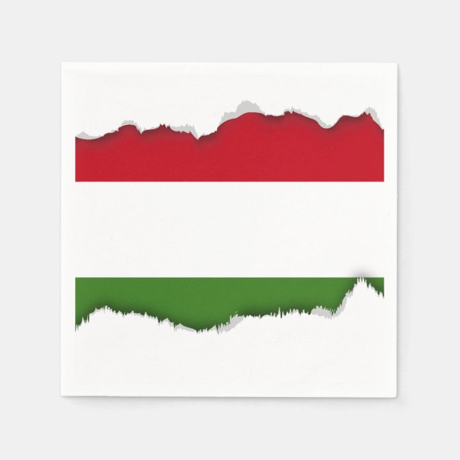Servilleta De Papel Bandera de Hungría (Anverso)