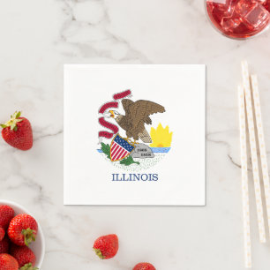 Servilleta De Papel Bandera de Illinoisan, Bandera de Illinois