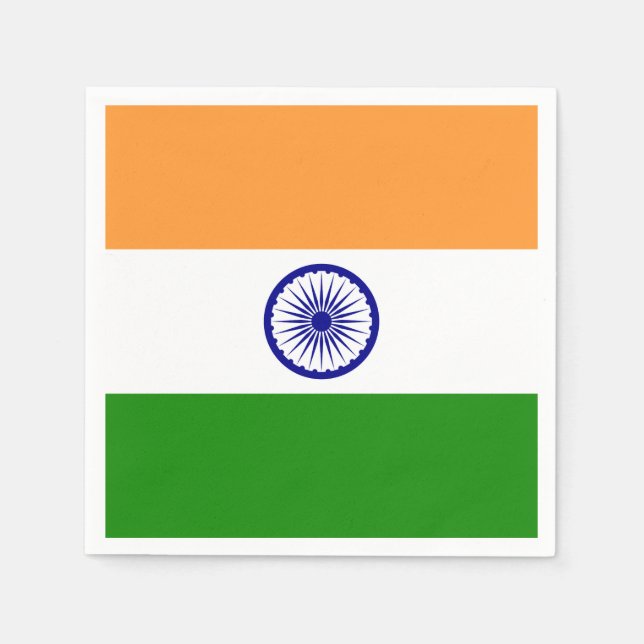 Servilleta De Papel Bandera de India (Anverso)