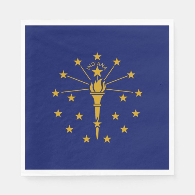 Servilleta De Papel Bandera de Indiana (Estado de los Estados Unidos) (Anverso)