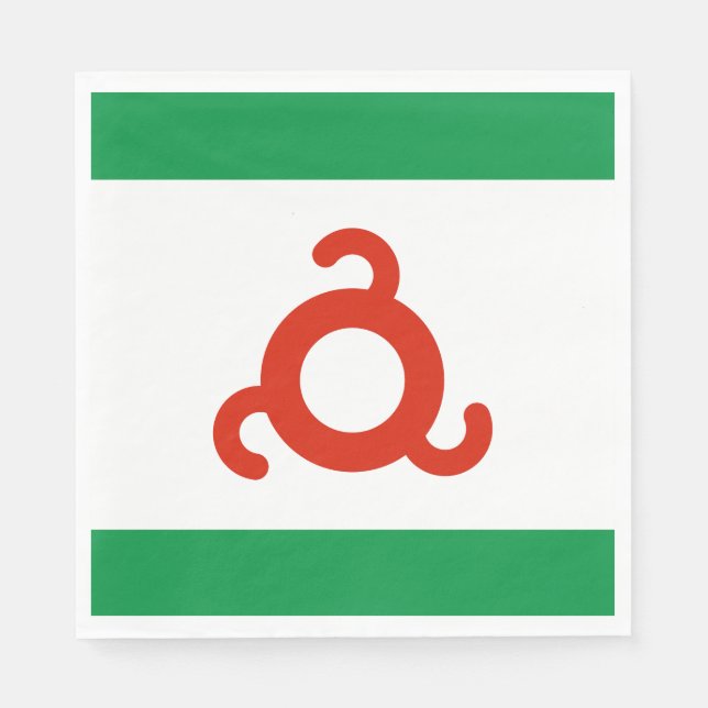 Servilleta De Papel Bandera de Ingusetia (Anverso)