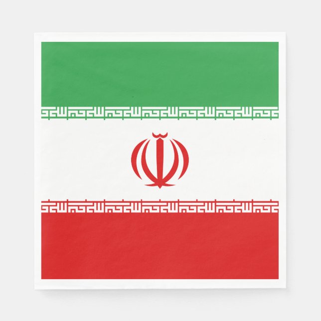 Servilleta De Papel Bandera de Irán (Anverso)