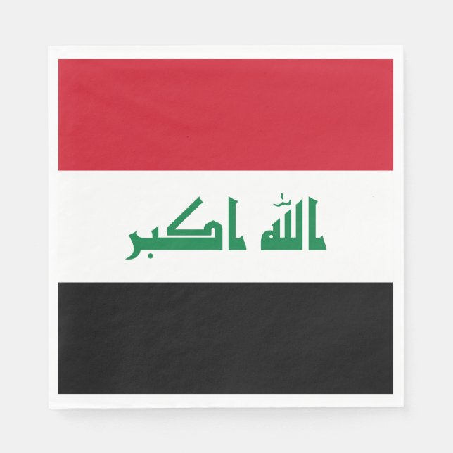 Servilleta De Papel Bandera de Iraq (Anverso)