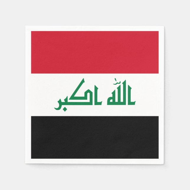 Servilleta De Papel Bandera de Iraq (Anverso)
